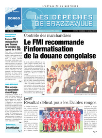 Les Dépêches de Brazzaville : Édition brazzaville du 19 avril 2013
