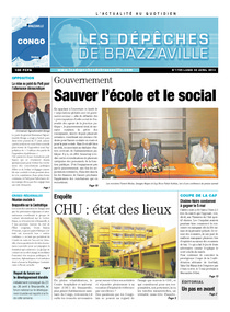 Les Dépêches de Brazzaville : Édition brazzaville du 22 avril 2013