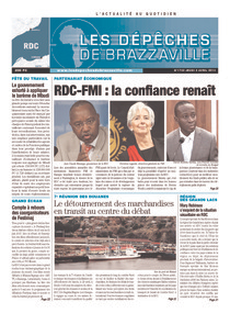 Les Dépêches de Brazzaville : Édition kinshasa du 02 mai 2013