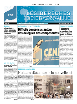 Les Dépêches de Brazzaville : Édition kinshasa du 06 mai 2013