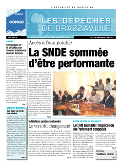 Les Dépêches de Brazzaville : Édition brazzaville du 08 mai 2013