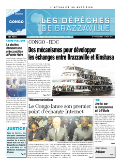 Les Dépêches de Brazzaville : Édition brazzaville du 13 mai 2013