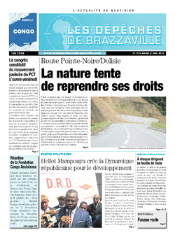 Les Dépêches de Brazzaville : Édition brazzaville du 21 mai 2013