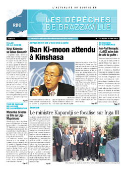 Les Dépêches de Brazzaville : Édition kinshasa du 21 mai 2013