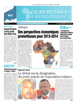 Les Dépêches de Brazzaville : Édition kinshasa du 29 mai 2013