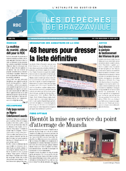Les Dépêches de Brazzaville : Édition kinshasa du 05 juin 2013