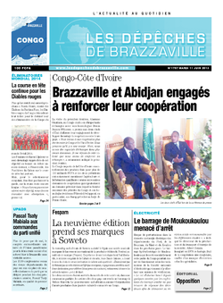 Les Dépêches de Brazzaville : Édition brazzaville du 11 juin 2013