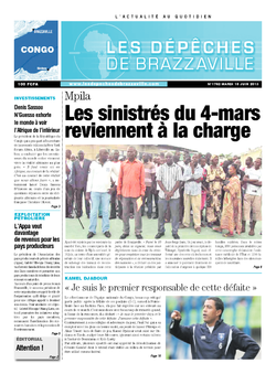 Les Dépêches de Brazzaville : Édition brazzaville du 18 juin 2013