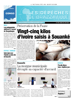 Les Dépêches de Brazzaville : Édition brazzaville du 20 juin 2013