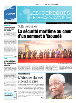 Les Dépêches de Brazzaville : Édition brazzaville du 25 juin 2013