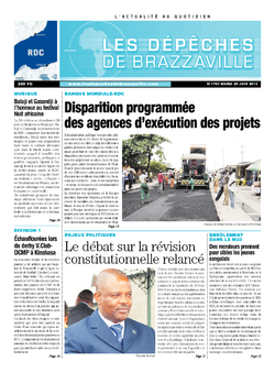 Les Dépêches de Brazzaville : Édition kinshasa du 25 juin 2013