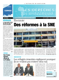 Les Dépêches de Brazzaville : Édition brazzaville du 01 juillet 2013