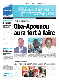 Les Dépêches de Brazzaville : Édition brazzaville du 02 juillet 2013