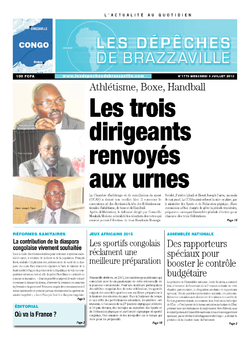 Les Dépêches de Brazzaville : Édition brazzaville du 03 juillet 2013
