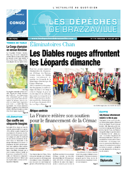 Les Dépêches de Brazzaville : Édition brazzaville du 05 juillet 2013