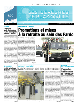 Les Dépêches de Brazzaville : Édition kinshasa du 09 juillet 2013