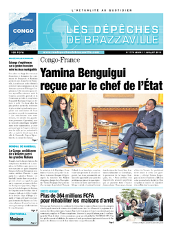 Les Dépêches de Brazzaville : Édition brazzaville du 11 juillet 2013