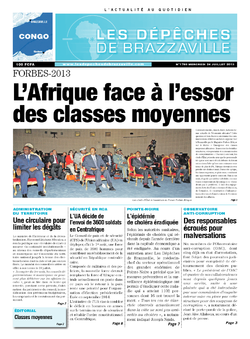 Les Dépêches de Brazzaville : Édition brazzaville du 24 juillet 2013