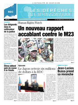 Les Dépêches de Brazzaville : Édition kinshasa du 24 juillet 2013