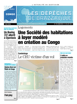 Les Dépêches de Brazzaville : Édition brazzaville du 31 juillet 2013
