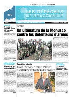 Les Dépêches de Brazzaville : Édition kinshasa du 31 juillet 2013