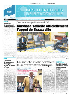 Les Dépêches de Brazzaville : Édition kinshasa du 09 août 2013