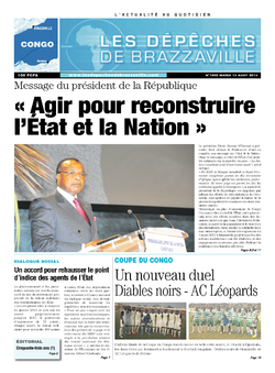 Les Dépêches de Brazzaville : Édition brazzaville du 13 août 2013