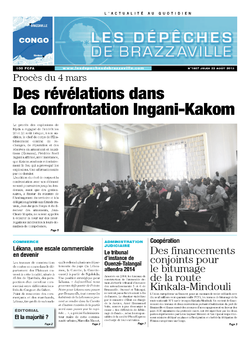 Les Dépêches de Brazzaville : Édition brazzaville du 22 août 2013