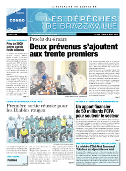 Les Dépêches de Brazzaville : Édition brazzaville du 26 août 2013