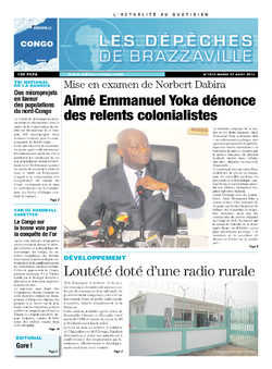 Les Dépêches de Brazzaville : Édition brazzaville du 27 août 2013