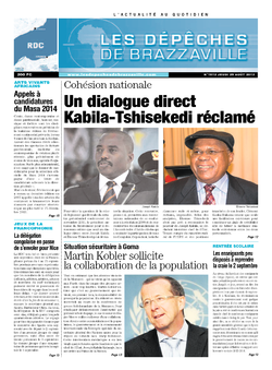 Les Dépêches de Brazzaville : Édition kinshasa du 29 août 2013
