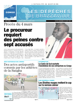 Les Dépêches de Brazzaville : Édition brazzaville du 30 août 2013