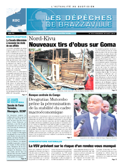 Les Dépêches de Brazzaville : Édition kinshasa du 30 août 2013
