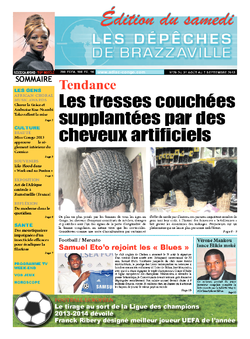 Les Dépêches de Brazzaville : Édition du 6e jour du 31 août 2013