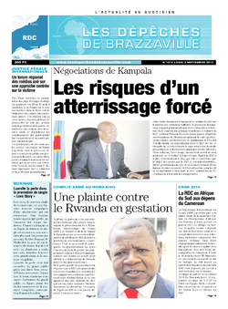 Les Dépêches de Brazzaville : Édition kinshasa du 02 septembre 2013