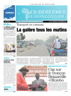 Les Dépêches de Brazzaville : Édition brazzaville du 06 septembre 2013
