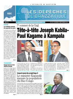 Les Dépêches de Brazzaville : Édition kinshasa du 06 septembre 2013