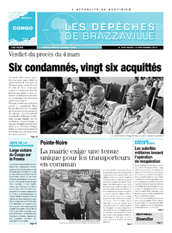 Les Dépêches de Brazzaville : Édition brazzaville du 10 septembre 2013