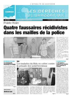 Les Dépêches de Brazzaville : Édition brazzaville du 13 septembre 2013