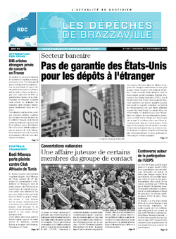 Les Dépêches de Brazzaville : Édition kinshasa du 13 septembre 2013