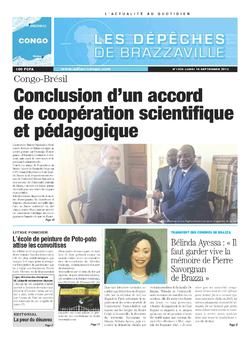 Les Dépêches de Brazzaville : Édition brazzaville du 16 septembre 2013