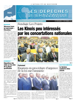 Les Dépêches de Brazzaville : Édition kinshasa du 17 septembre 2013