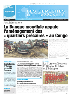 Les Dépêches de Brazzaville : Édition brazzaville du 19 septembre 2013
