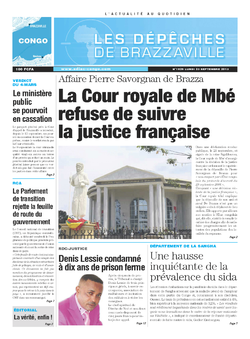 Les Dépêches de Brazzaville : Édition brazzaville du 23 septembre 2013