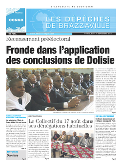 Les Dépêches de Brazzaville : Édition brazzaville du 26 septembre 2013