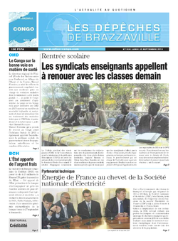 Les Dépêches de Brazzaville : Édition brazzaville du 30 septembre 2013