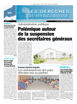 Les Dépêches de Brazzaville : Édition kinshasa du 30 septembre 2013