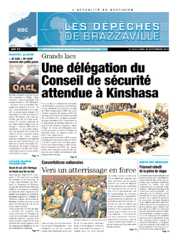 Les Dépêches de Brazzaville : Édition kinshasa du 01 octobre 2013