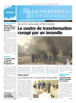 Les Dépêches de Brazzaville : Édition brazzaville du 02 octobre 2013