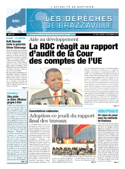 Les Dépêches de Brazzaville : Édition kinshasa du 03 octobre 2013